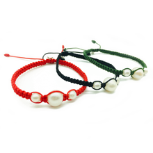 Cargar imagen en el visor de la galería, Pulsera perla natural tejida - Joyeria Cristina Fernandez