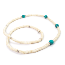 Cargar imagen en el visor de la galería, Collar Hueso Turquesa plata 950