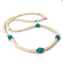 Cargar imagen en el visor de la galería, Collar Hueso Turquesa plata 950
