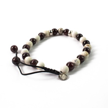 Cargar imagen en el visor de la galería, Pulsera Howlite Granate plata 950