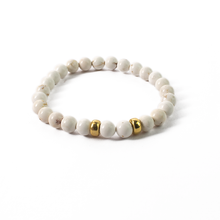 Cargar imagen en el visor de la galería, Pulsera Howlite plata 950