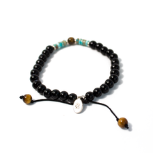 Cargar imagen en el visor de la galería, Pulsera Ónix Turquesa plata 950