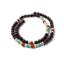 Cargar imagen en el visor de la galería, Collar Granate Turquesa plata 950