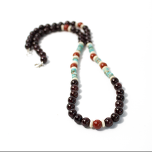 Cargar imagen en el visor de la galería, Collar Granate Turquesa plata 950