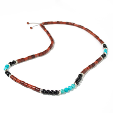 Cargar imagen en el visor de la galería, Collar Ónix Madera plata 950