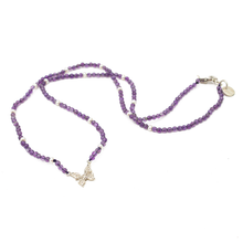 Cargar imagen en el visor de la galería, Collar Mariposa Amatista plata 950