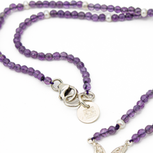 Cargar imagen en el visor de la galería, Collar Mariposa Amatista plata 950