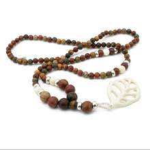 Cargar imagen en el visor de la galería, Collar Jasper Hoja plata 950