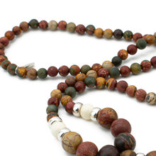 Cargar imagen en el visor de la galería, Collar Jasper Hoja plata 950