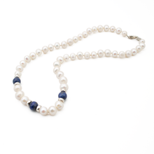 Cargar imagen en el visor de la galería, Collar Perla 3 Lapislázuli plata 950