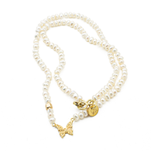 Cargar imagen en el visor de la galería, Collar Mariposa Perla Menuda plata 950