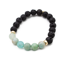 Cargar imagen en el visor de la galería, Pulsera Volcánica Azul plata 950