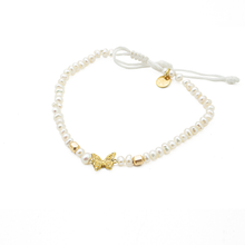 Cargar imagen en el visor de la galería, Pulsera Mariposa Perla plata 950