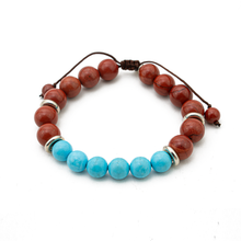 Cargar imagen en el visor de la galería, Pulsera Jasper Turquesa plata 950