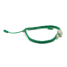 Cargar imagen en el visor de la galería, Pulsera tejida hueso plata 950 - Joyeria Cristina Fernandez