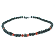 Cargar imagen en el visor de la galería, Collar Ónix Volcánica plata 950