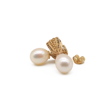 Cargar imagen en el visor de la galería, Arete Baker Perla oro 14k