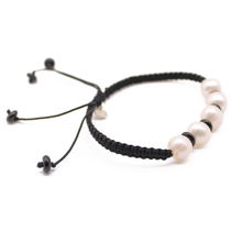 Cargar imagen en el visor de la galería, Pulsera Tejida Perla plata 950