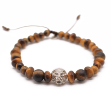 Cargar imagen en el visor de la galería, Pulsera León Ojo de Tigre plata 950