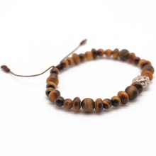 Cargar imagen en el visor de la galería, Pulsera León Ojo de Tigre plata 950