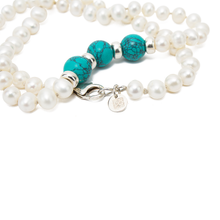 Cargar imagen en el visor de la galería, Collar Perla Turquesa plata 950