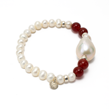 Cargar imagen en el visor de la galería, Pulsera Perla Barroca plata 950