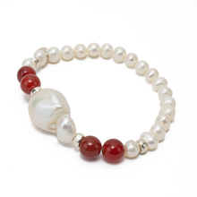 Cargar imagen en el visor de la galería, Pulsera Perla Barroca plata 950