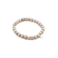Cargar imagen en el visor de la galería, Pulsera Perla Gris plata 950