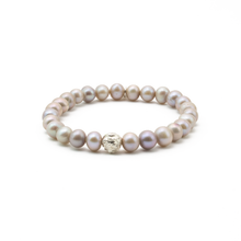 Cargar imagen en el visor de la galería, Pulsera Perla Gris plata 950