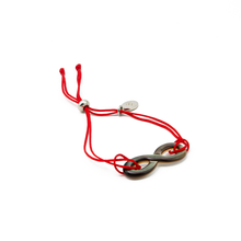 Cargar imagen en el visor de la galería, Pulsera Infinito Hilo Rojo y Broche plata 950