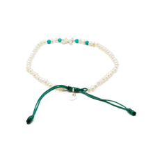 Cargar imagen en el visor de la galería, Pulsera Mariposa Perla Menuda Turquesa plata 950