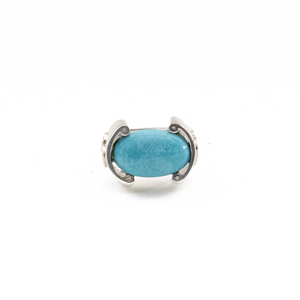 Anillo Triqueta Turquesa tratada plata 950