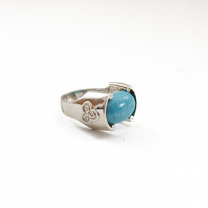 Anillo Triqueta Turquesa tratada plata 950