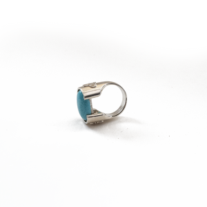 Anillo Triqueta Turquesa tratada plata 950