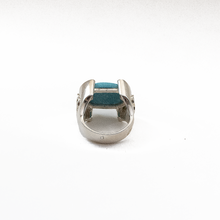 Cargar imagen en el visor de la galería, Anillo Triqueta Turquesa tratada plata 950

