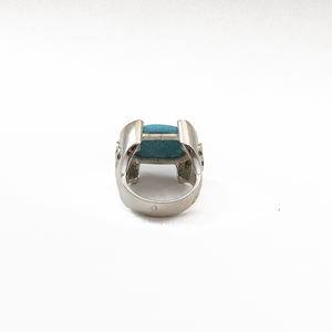 Anillo Triqueta Turquesa tratada plata 950