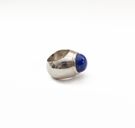 Anillo Liso Cabujon Lapislázuli plata 950