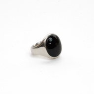 Anillo Sello Aventurina Verde, plata 950