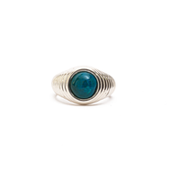 Anillo Micheline Verde Peruano plata 950