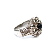 Anillo San Jorge y Ónix facetado plata 950