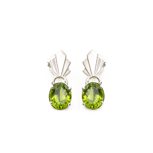 Arete Penacho con Peridoto, plata 950