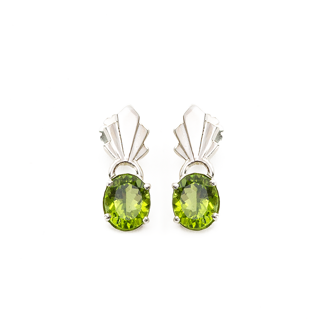 Arete Penacho con Peridoto, plata 950