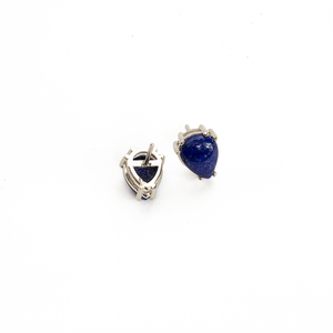 Arete Broquel Lapislázuli Gota, plata 950