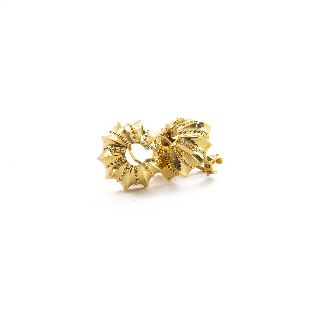 Arete erizo de Mar, Oro 14 k