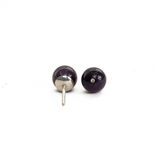 Cargar imagen en el visor de la galería, Arete Broquel Amatista, plata 950
