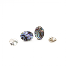 Cargar imagen en el visor de la galería, Arete Abulon Oval,  plata 950

