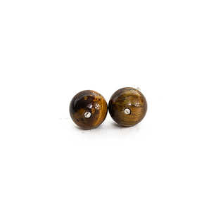 Arete Broquel Ojo de Tigre, plata 950