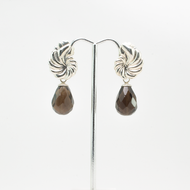 Arete Rehilete plano Gota Smoke Facetada plata 950
