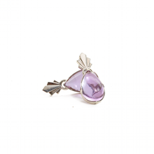 Cargar imagen en el visor de la galería, Arete Penacho Cabujon Amatista, plata 950
