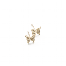 Cargar imagen en el visor de la galería, Arete Mariposa pequeña Broquel plata 950
